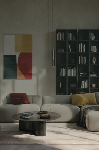 Salon modulable avec canapé convertible