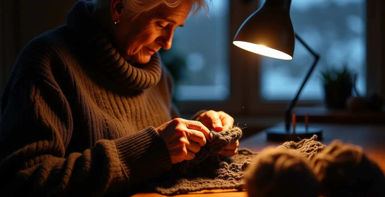 Comparaison visuelle des besoins en lumens pour différentes activités hivernales